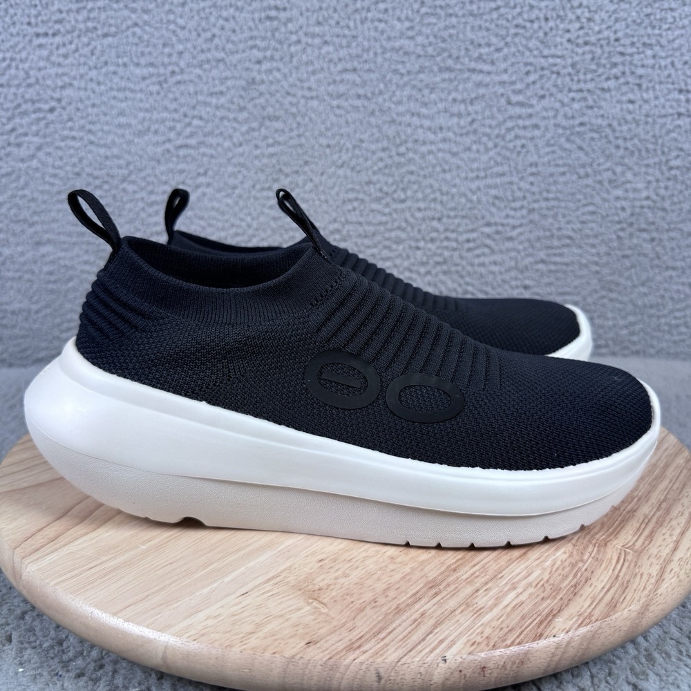 OOFOS OOmy Zen Mens 9 Blue Knit Slip On Recovery Shoes Comfort Sneakers Low